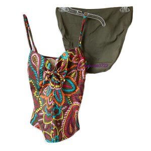 Victoria's Secret Swimsuit Tankini 34A Med Bottoms
